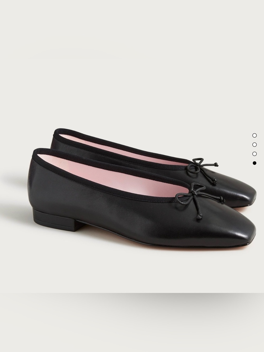 J.Crew(spring 2026)Sophie ballet flats in leather Black size 7.5